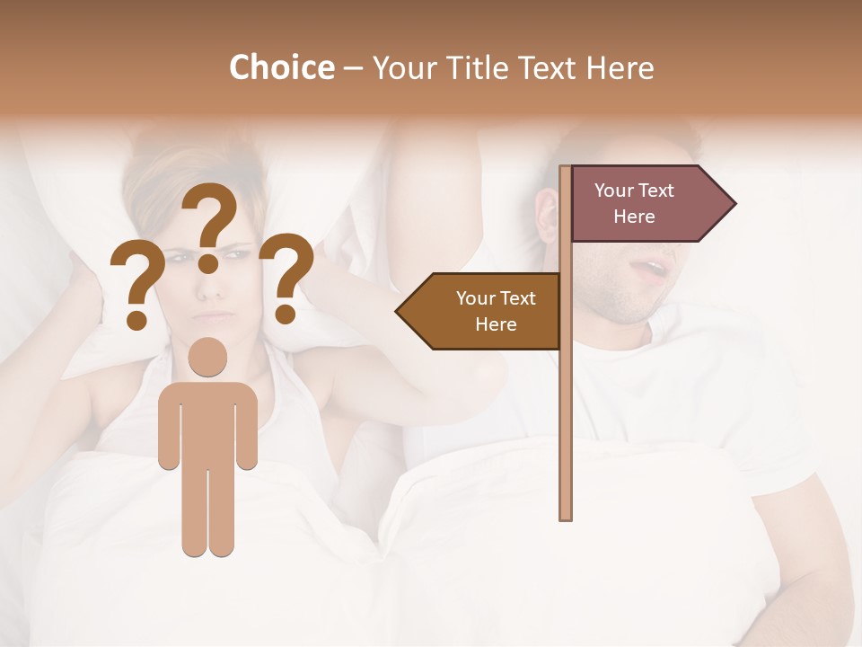 Female Snorer Upset PowerPoint Template