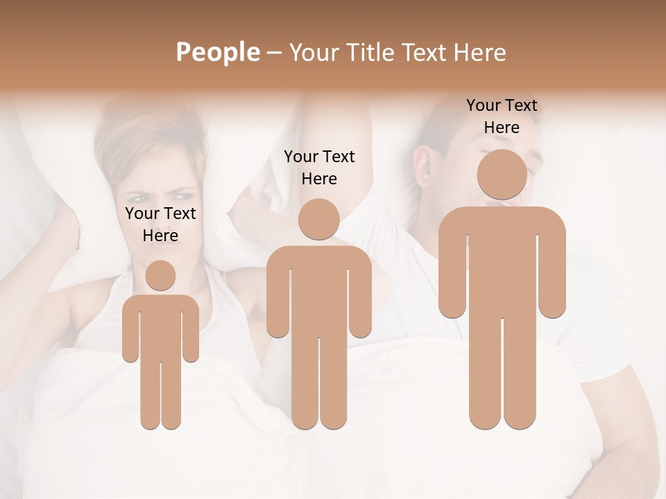 Female Snorer Upset PowerPoint Template