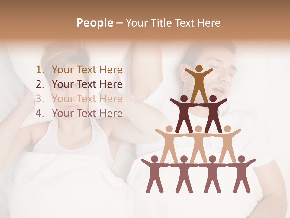 Female Snorer Upset PowerPoint Template