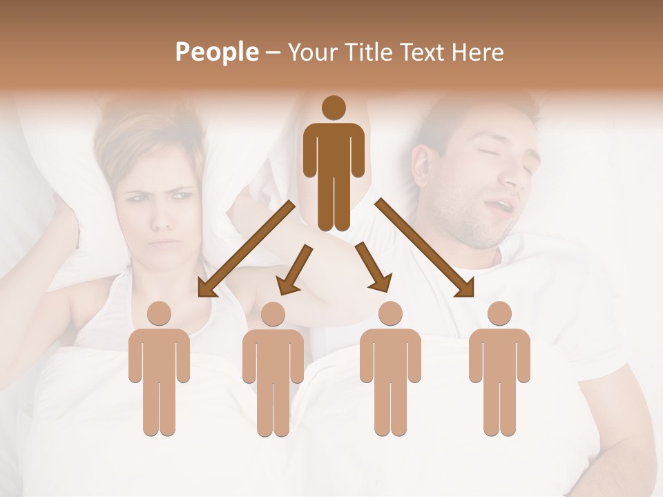 Female Snorer Upset PowerPoint Template