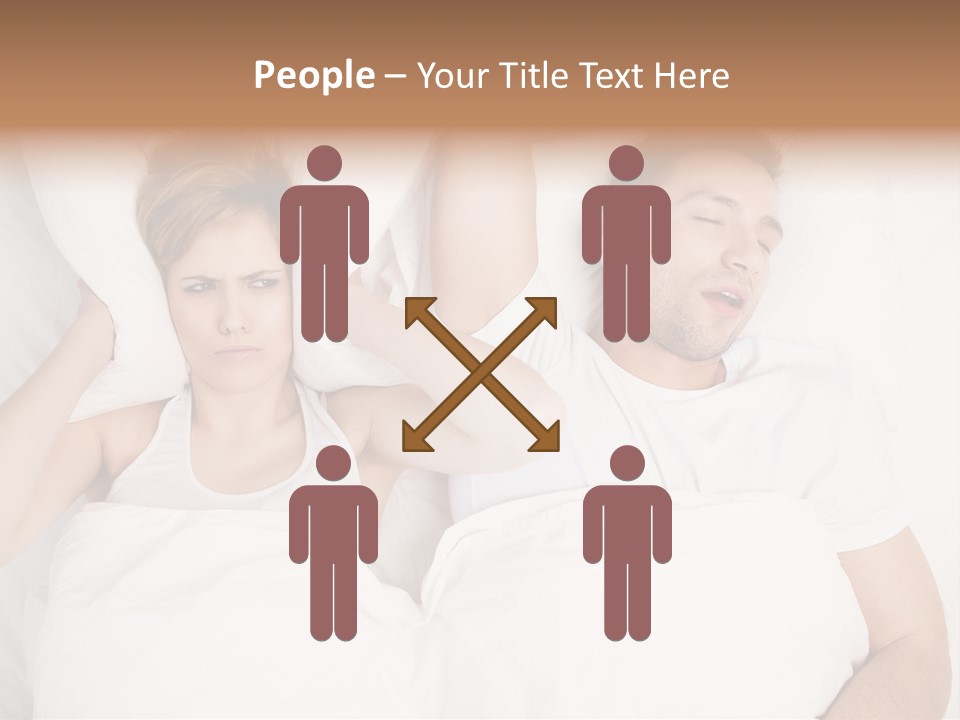 Female Snorer Upset PowerPoint Template