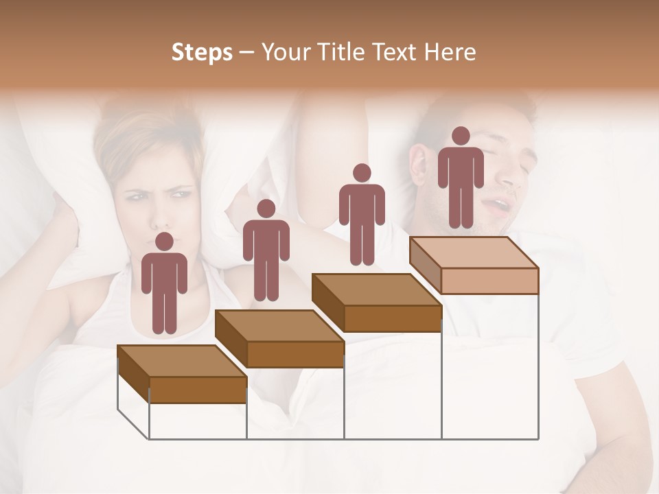 Female Snorer Upset PowerPoint Template