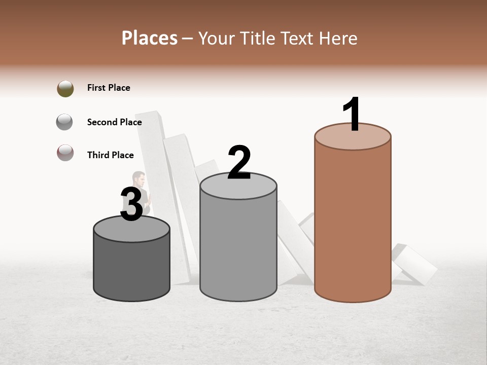 Men Columns White PowerPoint Template