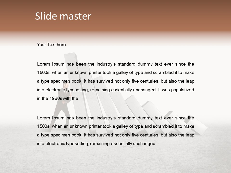 Men Columns White PowerPoint Template