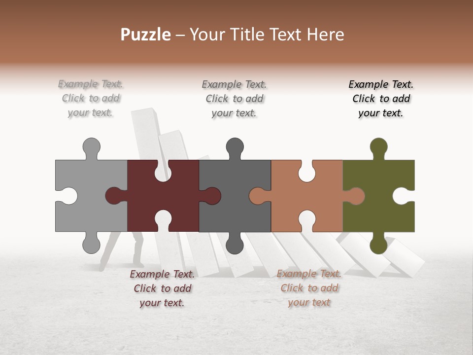 Men Columns White PowerPoint Template