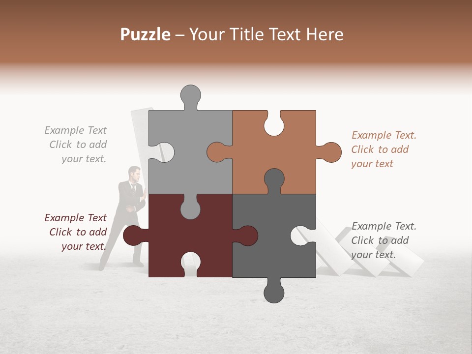 Men Columns White PowerPoint Template