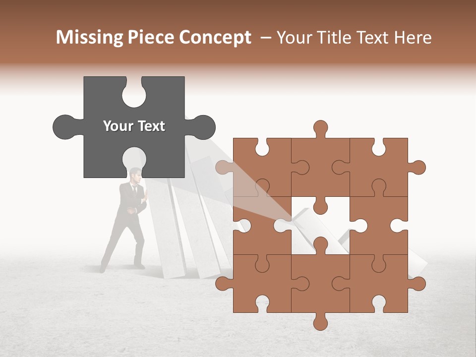 Men Columns White PowerPoint Template