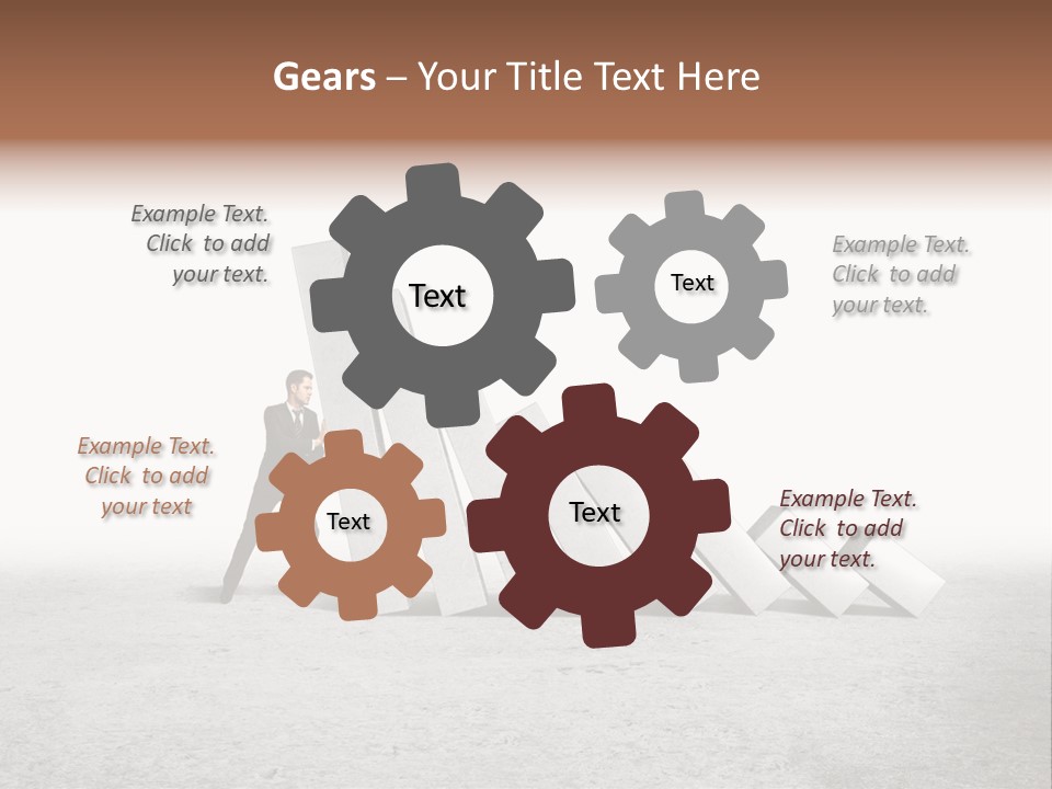 Men Columns White PowerPoint Template