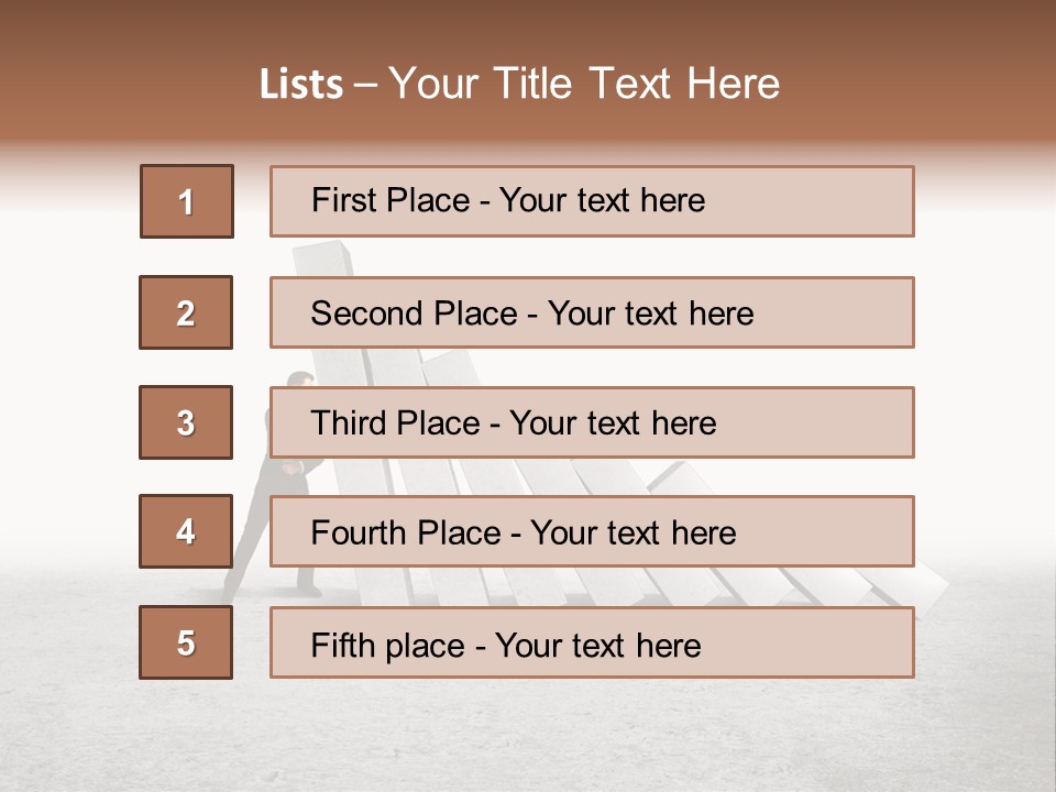 Men Columns White PowerPoint Template