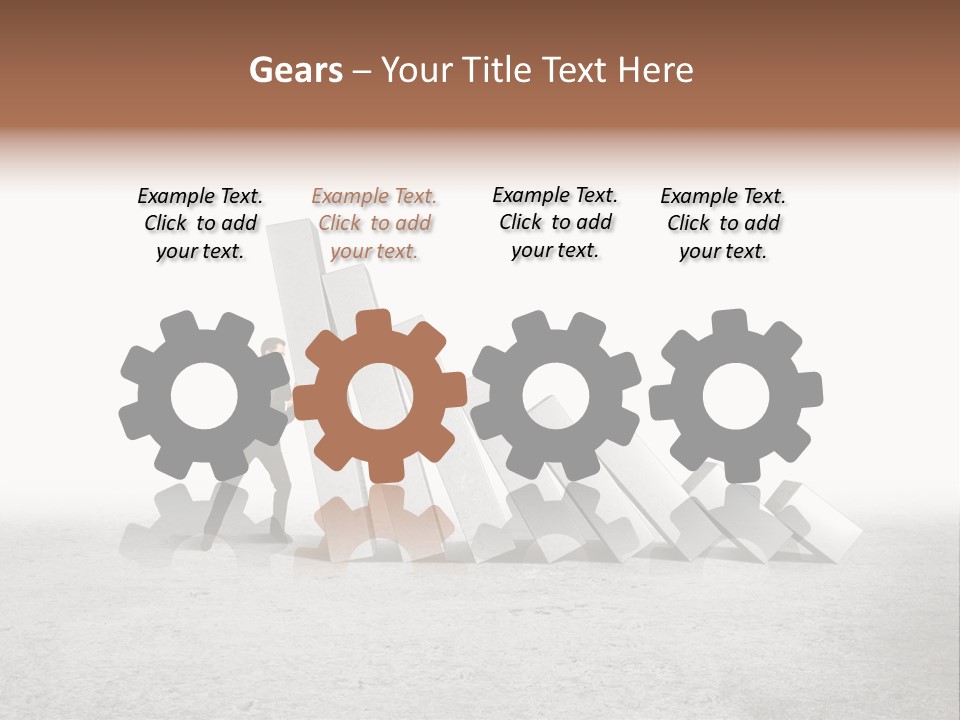 Men Columns White PowerPoint Template