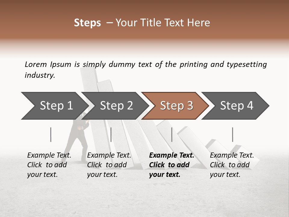 Men Columns White PowerPoint Template