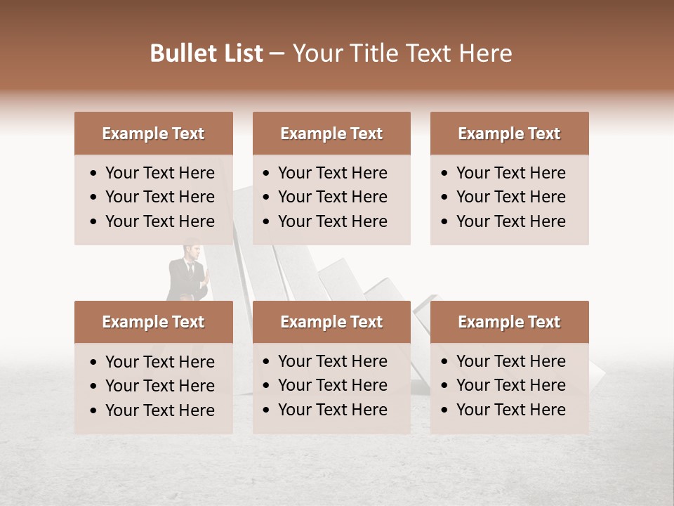 Men Columns White PowerPoint Template