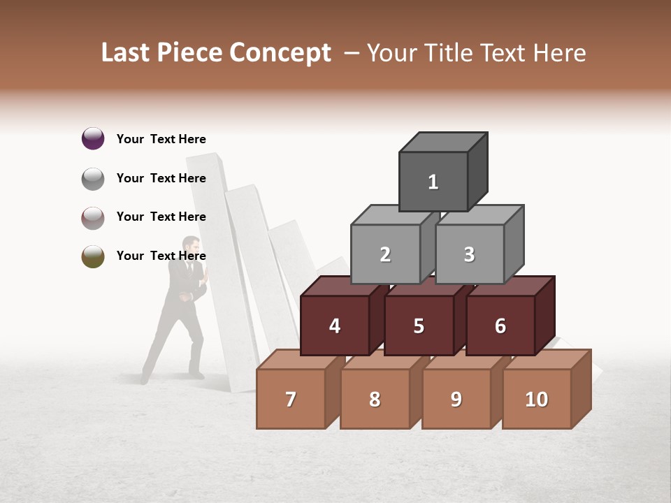 Men Columns White PowerPoint Template