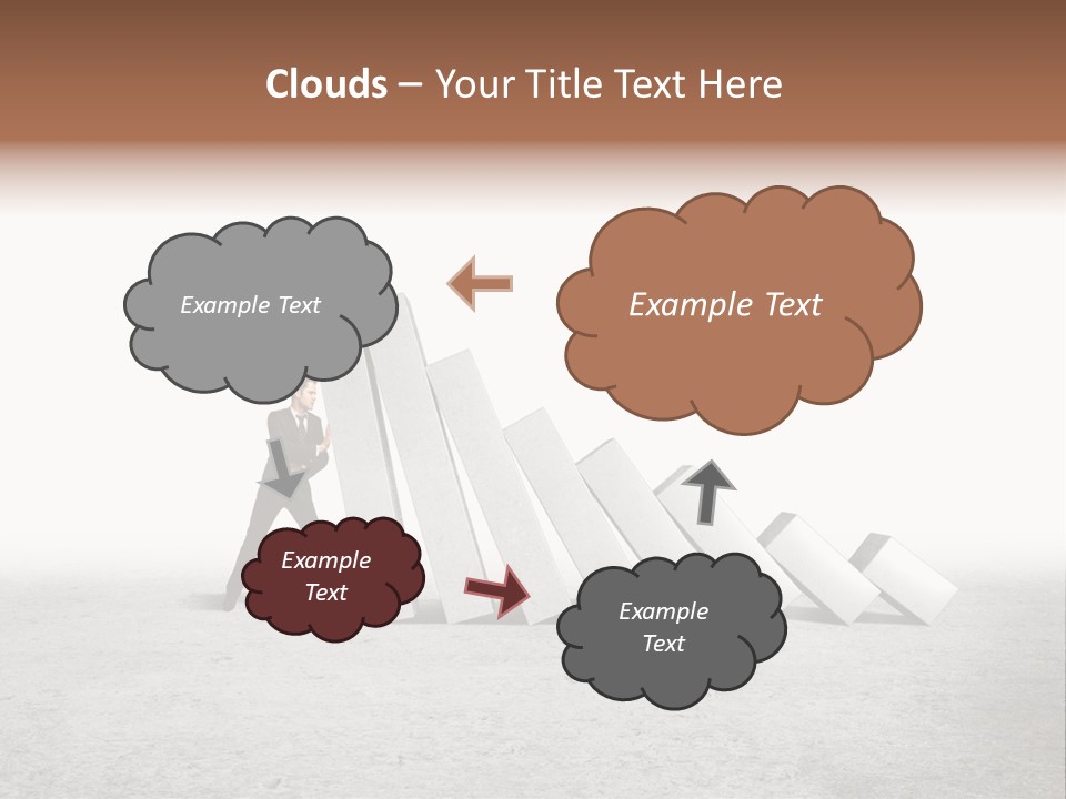 Men Columns White PowerPoint Template