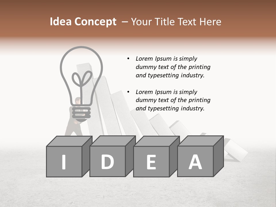 Men Columns White PowerPoint Template