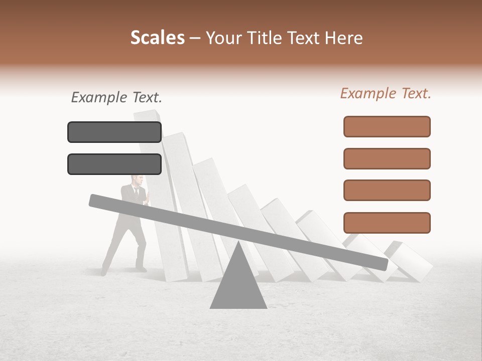 Men Columns White PowerPoint Template