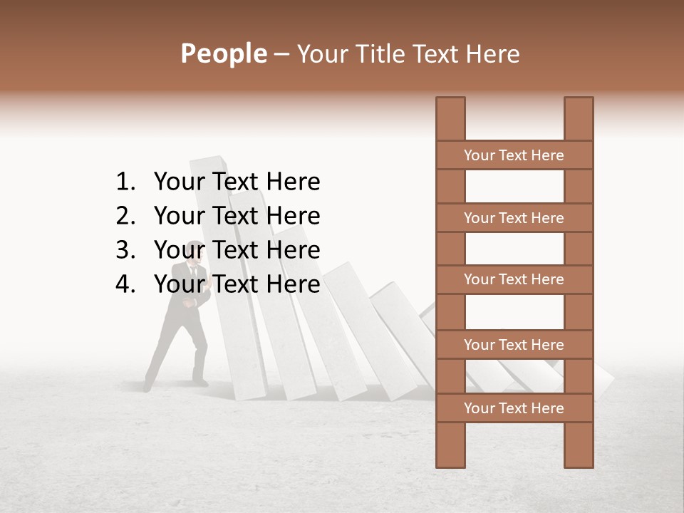 Men Columns White PowerPoint Template
