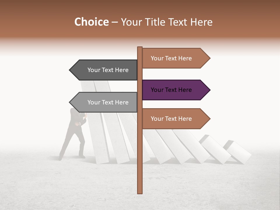 Men Columns White PowerPoint Template