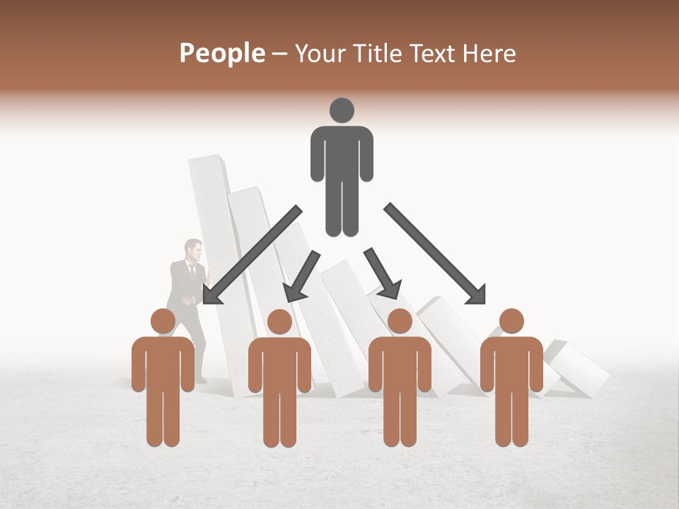 Men Columns White PowerPoint Template