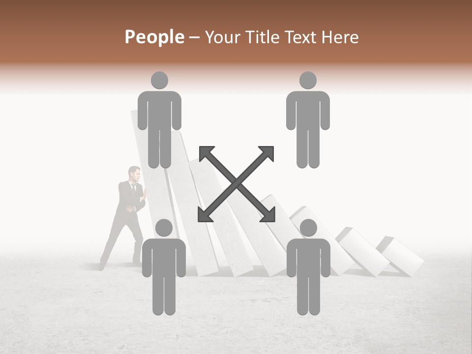 Men Columns White PowerPoint Template