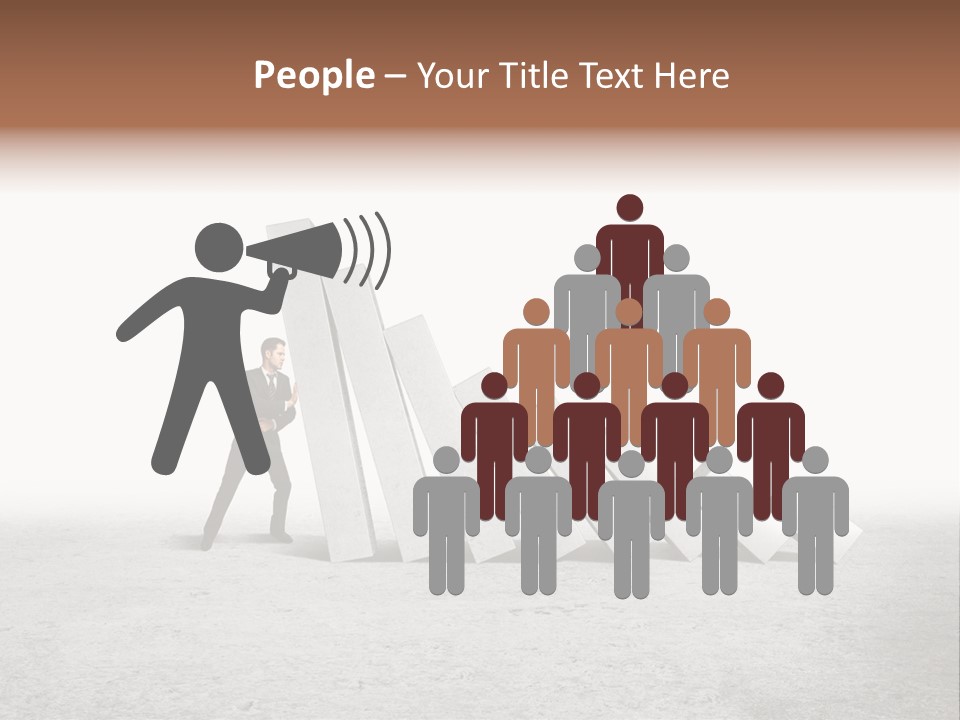 Men Columns White PowerPoint Template