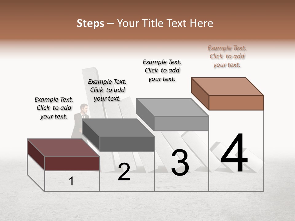 Men Columns White PowerPoint Template