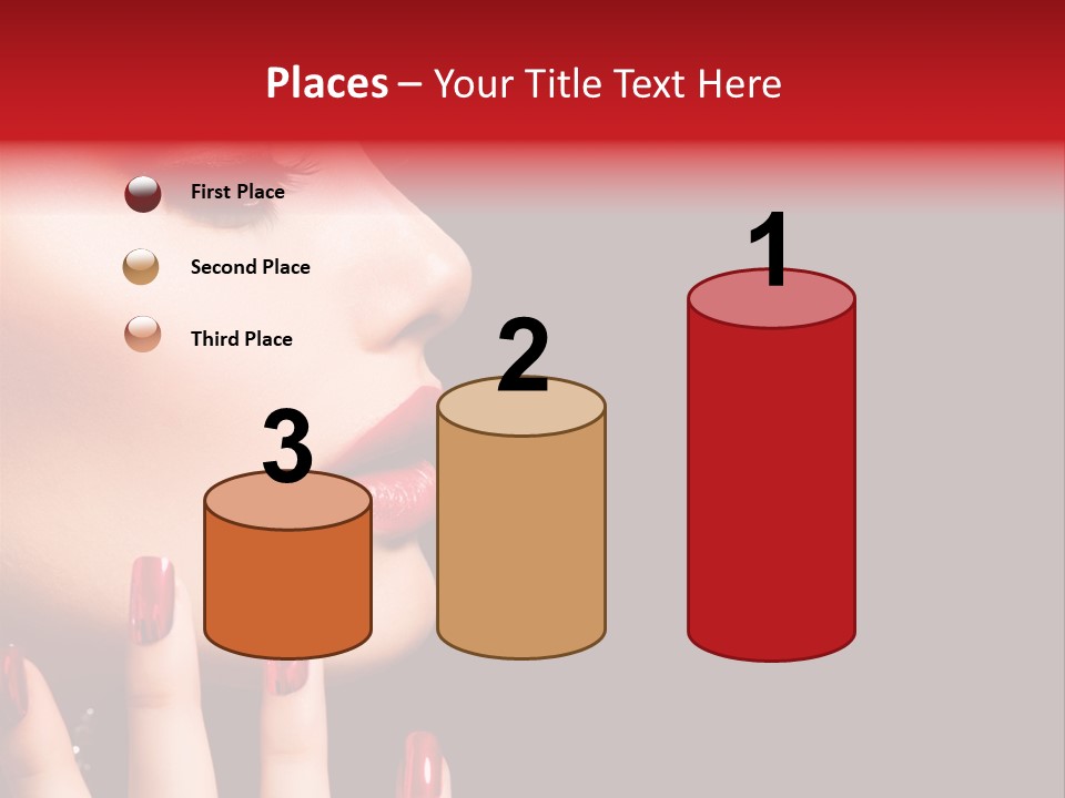 Portrait Brunette Beautiful PowerPoint Template