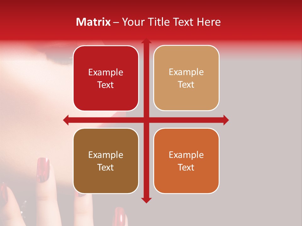 Portrait Brunette Beautiful PowerPoint Template