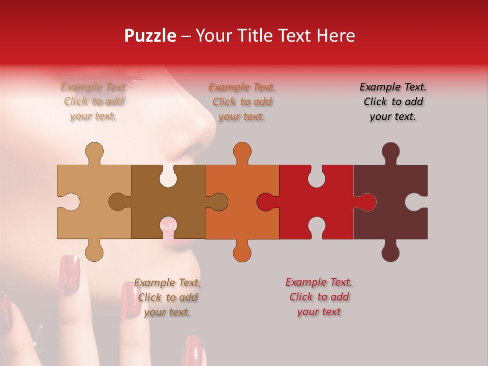 Portrait Brunette Beautiful PowerPoint Template