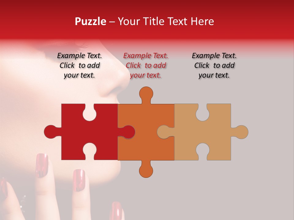 Portrait Brunette Beautiful PowerPoint Template