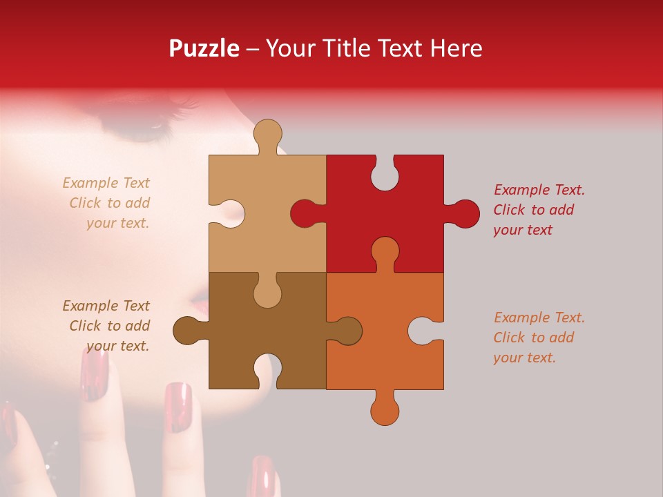 Portrait Brunette Beautiful PowerPoint Template