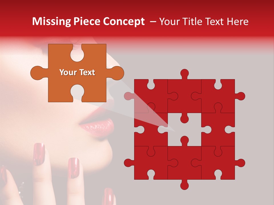 Portrait Brunette Beautiful PowerPoint Template