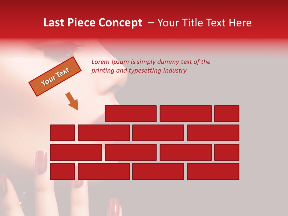 Portrait Brunette Beautiful PowerPoint Template