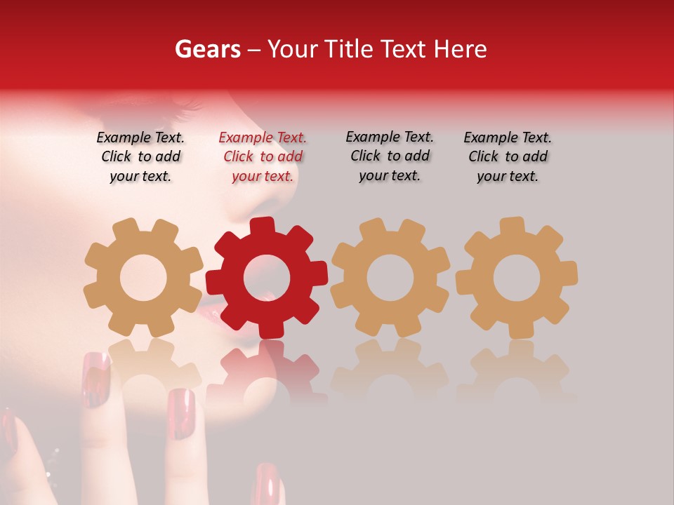 Portrait Brunette Beautiful PowerPoint Template