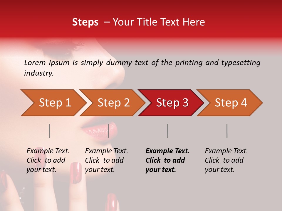 Portrait Brunette Beautiful PowerPoint Template