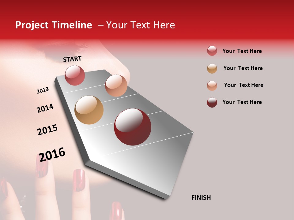 Portrait Brunette Beautiful PowerPoint Template