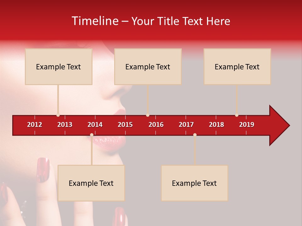 Portrait Brunette Beautiful PowerPoint Template