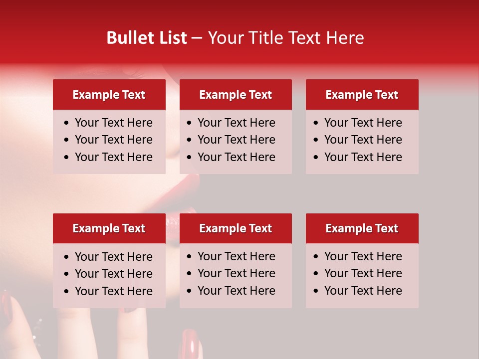 Portrait Brunette Beautiful PowerPoint Template