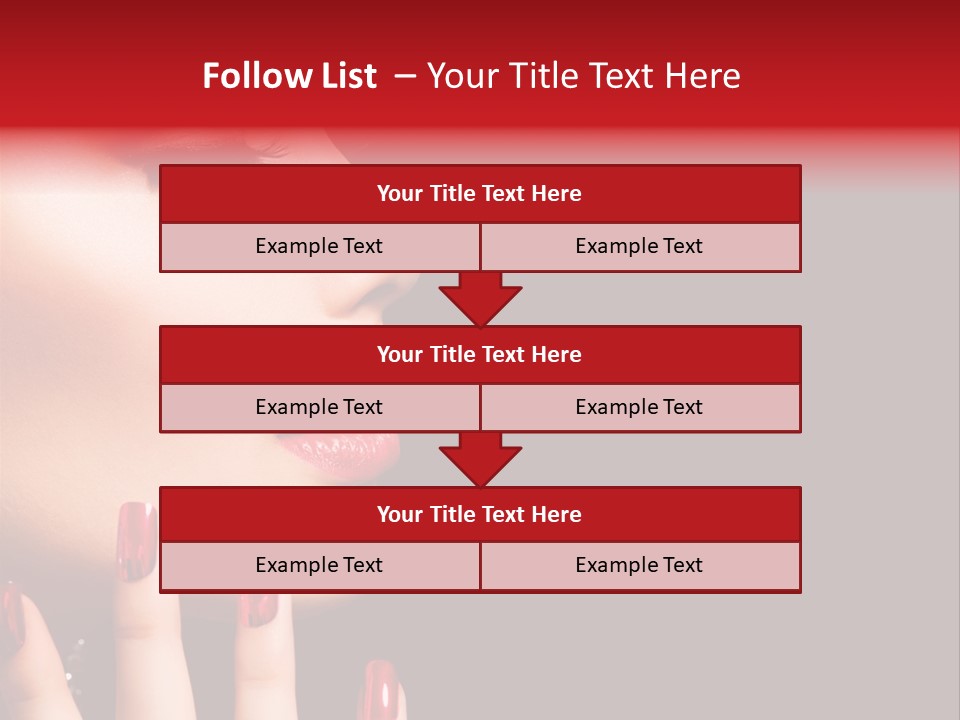 Portrait Brunette Beautiful PowerPoint Template