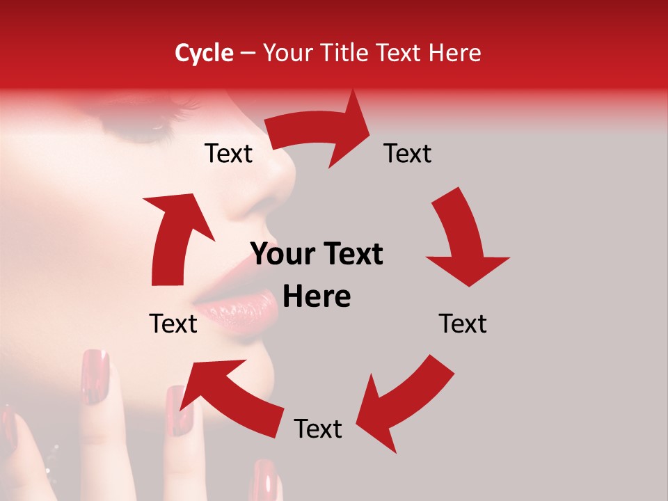 Portrait Brunette Beautiful PowerPoint Template