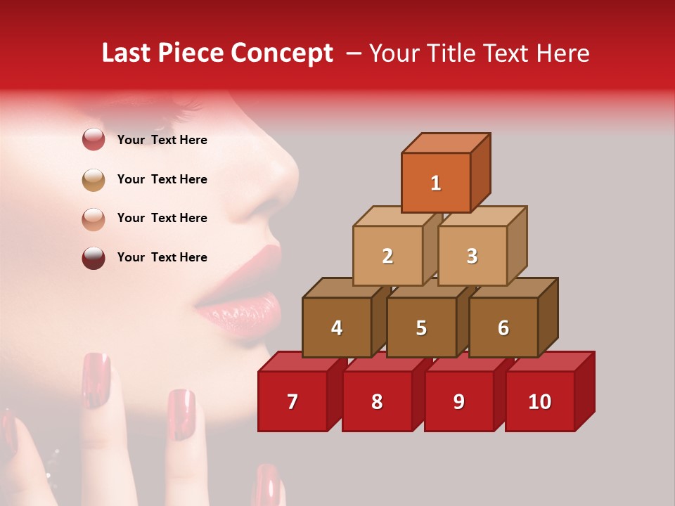 Portrait Brunette Beautiful PowerPoint Template