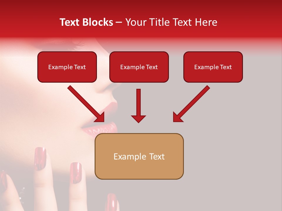 Portrait Brunette Beautiful PowerPoint Template