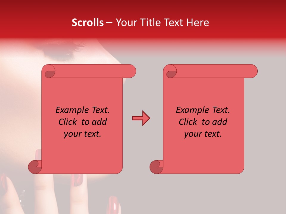 Portrait Brunette Beautiful PowerPoint Template