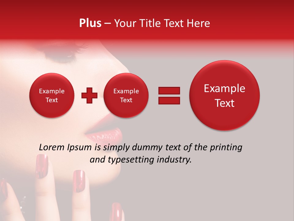 Portrait Brunette Beautiful PowerPoint Template