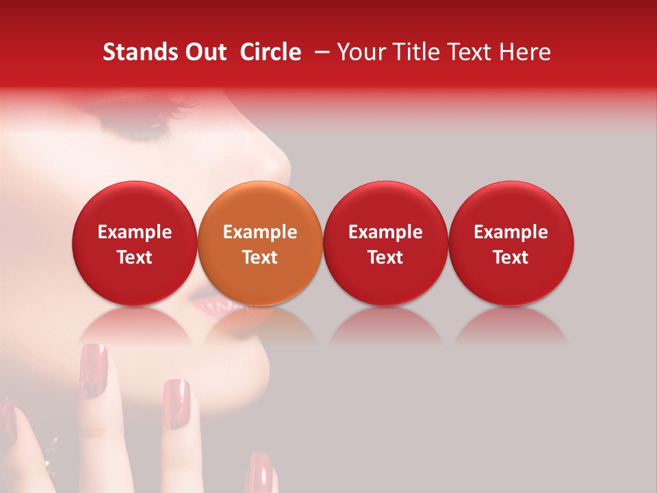 Portrait Brunette Beautiful PowerPoint Template