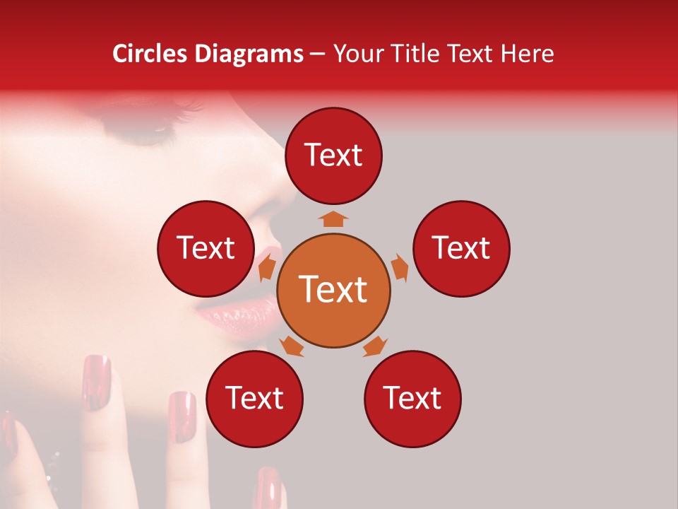 Portrait Brunette Beautiful PowerPoint Template