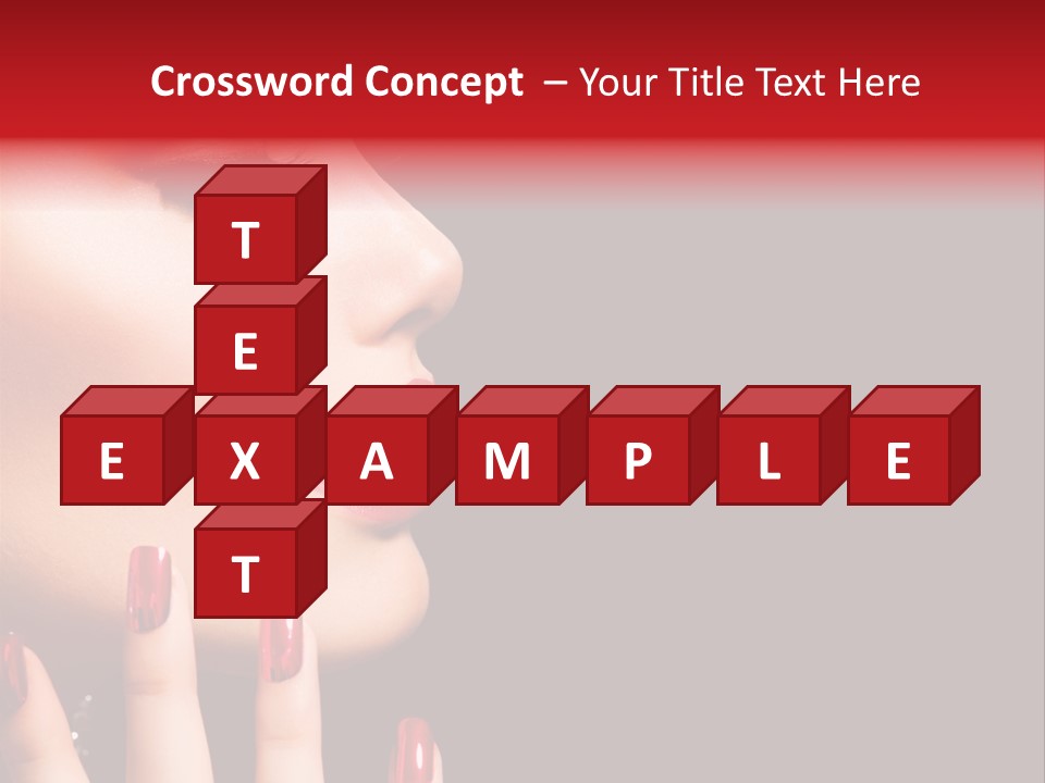 Portrait Brunette Beautiful PowerPoint Template