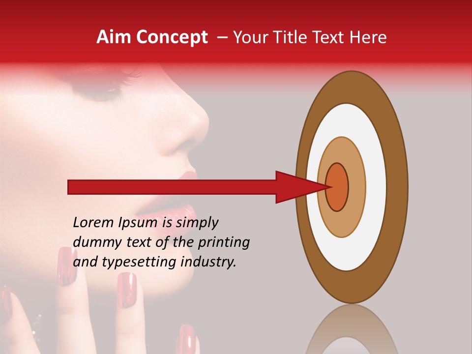 Portrait Brunette Beautiful PowerPoint Template