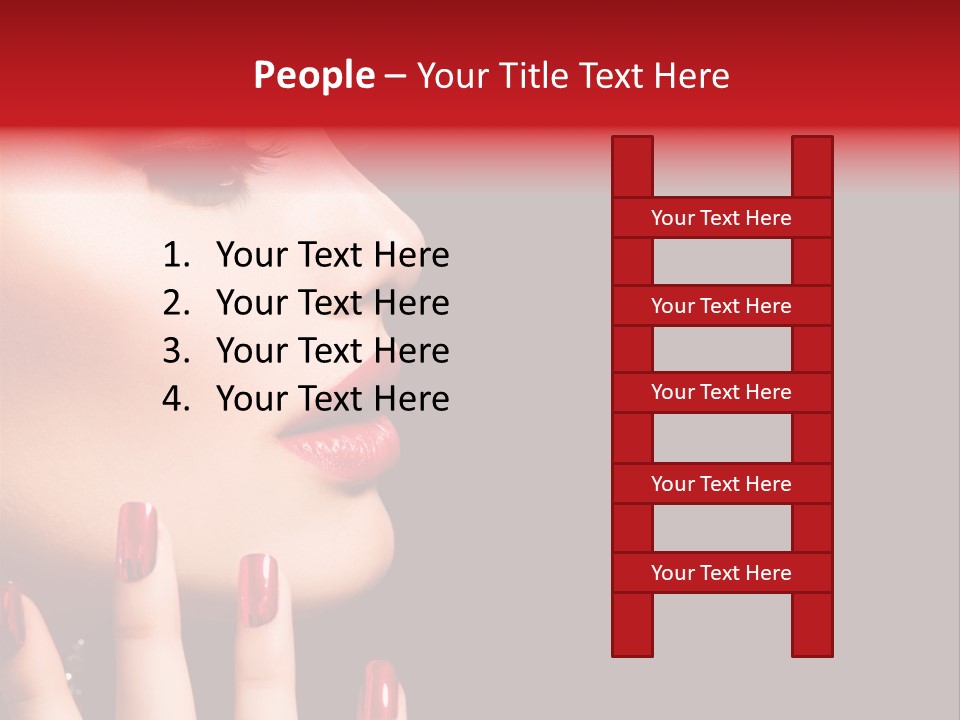 Portrait Brunette Beautiful PowerPoint Template