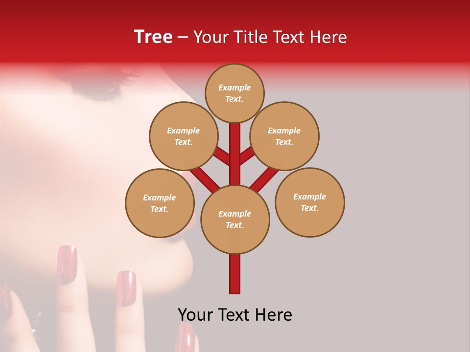 Portrait Brunette Beautiful PowerPoint Template